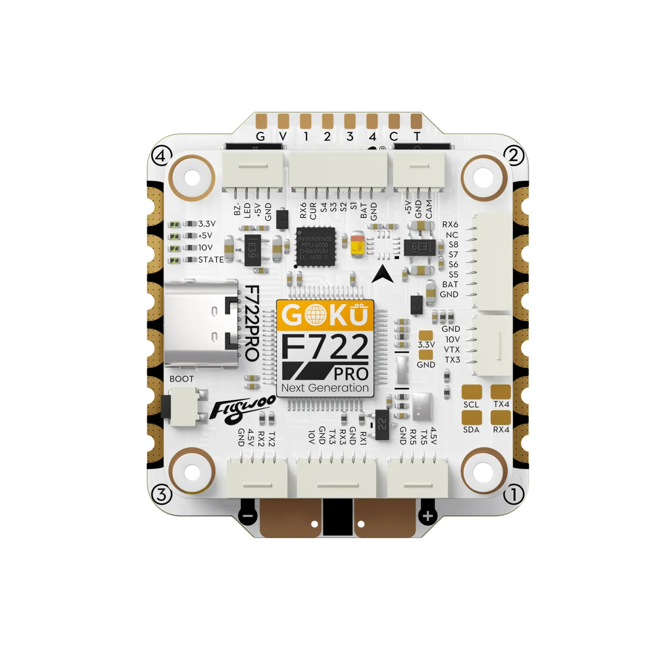 Tháp Mạch Flywoo GOKU F722 Pro V2 55A 32Bit 128K 30X30