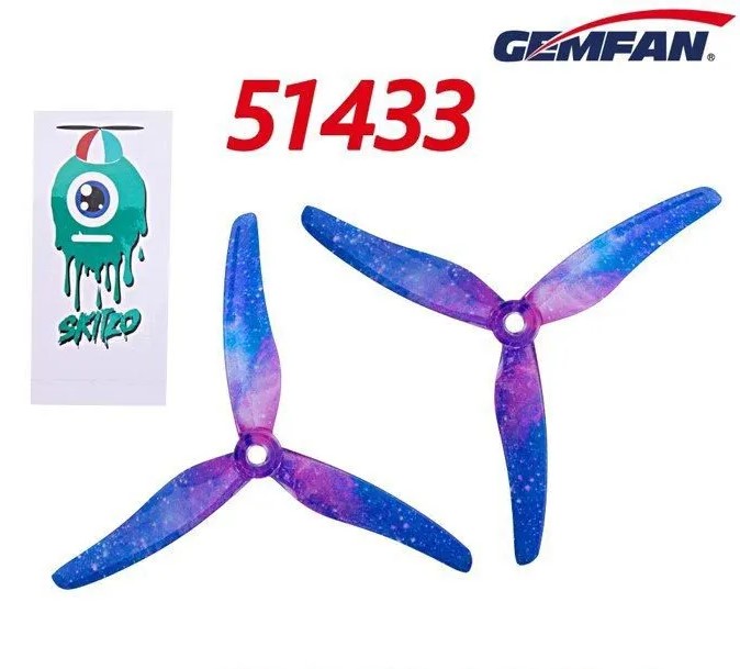 Cánh quạt Gemfan 51433 Hurricane PC 3 Blade - Skitzo Galaxy